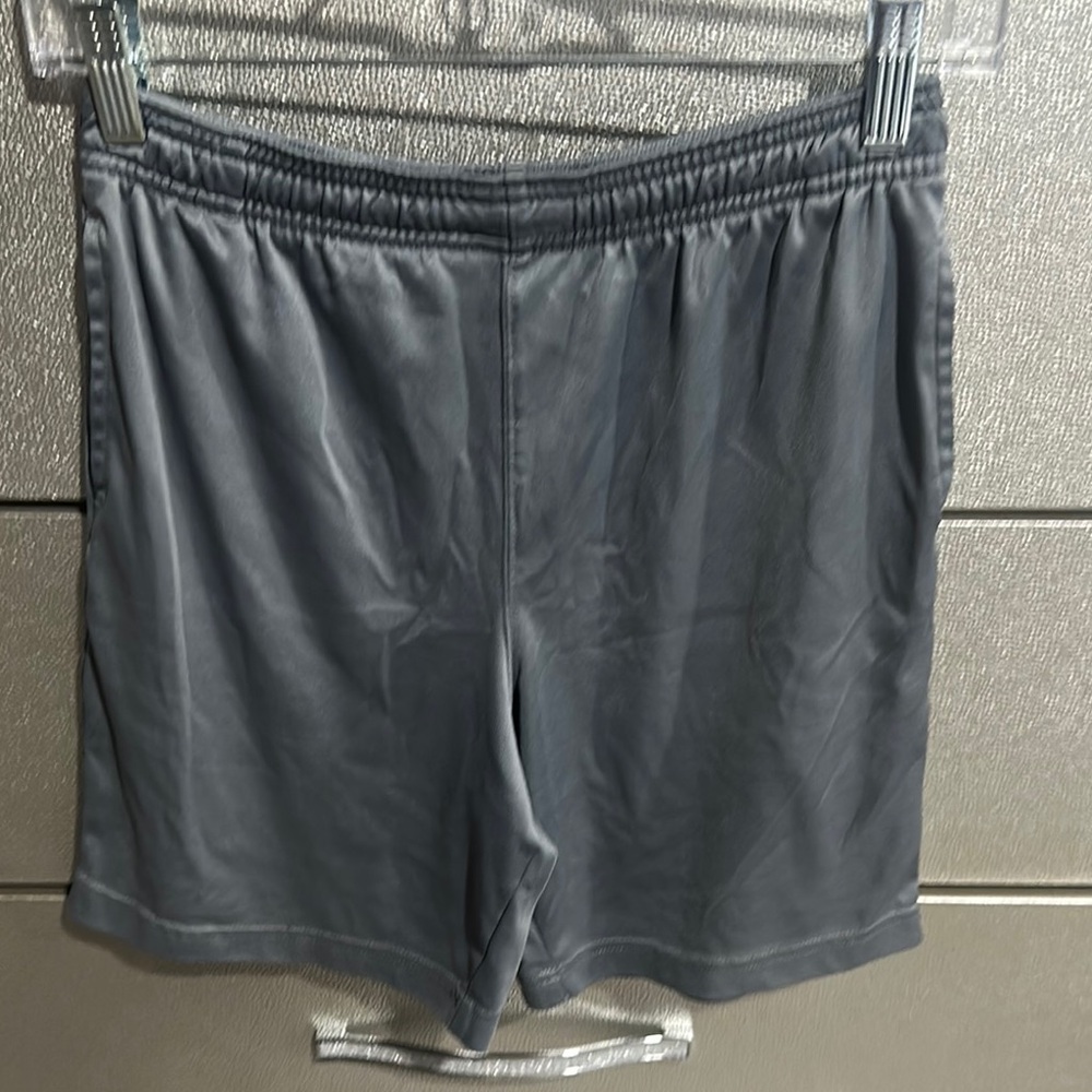 Gray Athletic Shorts with Elastic Waistband